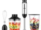 Yissvic Frullatore Immersione 1000W 9 Velocità Minipimer Mixer Cucina Immersione 5 in 1 Ac...