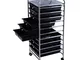 Goplus Carrello con 10 Cassetti con Ruote Ideale per Uffici, Parrucchieri, Cucine, Bagni,...