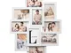 SONGMICS Cornici Foto con 10 Posti, 10 x 15 cm per Ogni Foto, Cornici Foto Collage, da Mon...