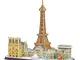 Party town- World Brands Torre Eiffel Paris, Adulti e Bambini, modellini da assemblare, Pu...