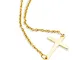 Orovi - Collana da donna in oro giallo 9 carati con ciondolo a forma di croce