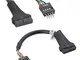 GELRHONR 2pcs cavo adattatore interno da USB 9 pin maschio a USB 3.0 20 pin femmina-5.9 po...