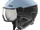uvex instinct visor, casco da sci robusto unisex, con visiera, regolazione individuale del...