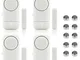 Shackcom 4pcs Allarme per Porte e Finestre 120dB Wireless Magnetico Allarme Antifurto Sist...