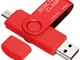 BorlterClamp 64GB Chiavetta USB 3.0, 2 in 1 Pen Drive (Micro USB e USB 3.0) OTG Memoria Fl...