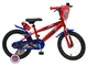 CARTOON Bicicletta per Bambini, Spiderman, Marvel, Bici con rotelle, 16 Pollici, 16", Bamb...