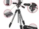 Manfrotto MKSCOMPACTADVBK Treppiede Compact Advanced Smart, con Testa a 3 Vie e Morsetto p...