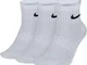 Nike Lightweight Ankle Socks - Confezione da 3 paia di calze bianco L