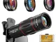 APEXEL 18x Lente per Telescopio, Obiettivo Grandangolare da 0,63x e Obiettivo Macro 15x, F...