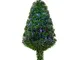 HOMCOM Albero di Natale a Fibre Ottiche 90cm con 90 Folti Rami in PVC, Decorazione di Nata...