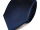 TigerTie raso cravatta - blu scuro zaffiro marino uni - 100% poliestere
