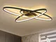 GBLY LED lampada da soffitto dimmerabile moderna lampada da salotto nera per interni 75W I...