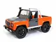 Bruder - Pick-up Land Rover Defender, Macchina agricola in scala , Arancione / Grigio