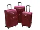 Trolley valigia set valigie semirigide set bagagli in tessuto super leggeri 4 ruote piroet...