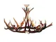 Hi Life Living Nature Lampadario con vere corna di cervo. Luci 6xE14 M 120x60x80cm 156801