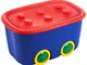 Keter scatola giochi per bambini con ruote Funny Box L - 58X38,5X32H Arlecchino