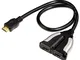 HAMA Sdoppiatore HDMI con cavo, HDMI M/2 HDMI F, connettori dorati, automatico, nero