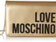 Love Moschino Borsa Metallic Nappa Pu, Pochette da Giorno Donna, Oro (Platino), 13x22x6 cm...