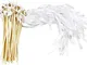 CODOHI - Confezione da 50 bacchette magiche da matrimonio, con campane, seta, per matrimon...