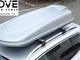 Moove Baule Box Portatutto da Tetto Auto 530 Litri Doppia Apertura Silver Grigio Lucido Un...