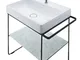 Lavabo per mobili Duravit DuraSquare Lucido 50x47cm, 1 Foro per Rubinetto, Senza troppopie...