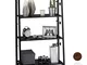 Relaxdays Scaffale Pieghevole, Mobile Libreria 3 Mensole Salvaspazio, Metallo & Legno, HLP...