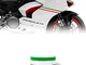 4R Quattroerre.it 10640 Strisce Adesive Tricolore Racing Stripe per Moto, 3.5 cm x 2 m