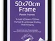 Picture Frames UK Cornici per poster, in legno, 50 x 70 cm, parte frontale in acrilico, co...