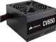 Corsair CV650 Alimentatore PC, 80 Plus Bronze, 650 W, CV (Cavi Fissi), Nero