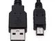 Mini USB Cavo 5m Caricabatterie Compatibile con Garmin Nuvi 1210, 1240, 1260, 1270, 1290,...