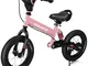 Deuba Rennmeister bicicletta senza pedali per bambini ruote pneumatiche larghe 12' equilib...