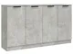 vidaXL Credenze 2 pz Grigio Cemento 60x30x70 cm in Legno Multistrato