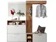 AVANTI TRENDSTORE - Milani - Guardaroba compatto in legno laminato di colore bianco/querci...