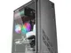 MARSGAMING Mars Gaming MC100, Case ATX Gaming, Ventola FRGB 9 cm, Ventilazione Convect-Coo...