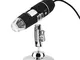 Heaviesk 8LEDs 1000X USB 0.3M Megapixels HD CMOS Sensor Digital Monocular Microscopio Biol...