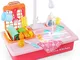 BAKAJI Lavandino Rubinetto Cucina Giocattolo Bambini Funzionante ad Acqua con Accessori tr...