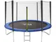 Trampolino Elastico per Bambini, Diametro 305 cm (10 ft), Kit Completo, per Giardino, Tapp...