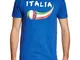 Supportershop Italia Calcio Fan T-Shirt. Uomo, Blu, L