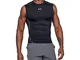 Under Armour, Ua Hg Armour Sl, Canottiera, Uomo, Nero (Black/Steel 001), L