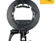 Godox S2 Speedlite Staffa Bowens Supporto di montaggio per flash a testa tonda Godox V1, A...