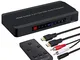 LiNKFOR 4K@60Hz HDMI Switch 3 In 1 Out Audio Extractor con Telecomando Supporta HDR 3D Spl...