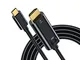 Cavo USB C a HDMI 1.8M, Cavo USB C HDMI Tipo C a HDMI 4K Cavo Thunderbolt 3 compatibile pe...