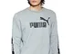 PUMA Amplified Crew Fl, Felpa Uomo, Grigio (Medium Grey Heather), XL