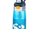 Newdora Borraccia Bambini-480ml-Borraccia con Cannuccia per Bambini-Mini Bottiglia Acqua s...