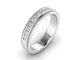 Milgrain, anello eternity da donna con diamante rotondo da 0,63 carati, larghezza 4,20 mm,...