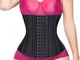 YIANNA Donna Latex 4 Ganci Corsetto Stringivita Modellante Dimagrante Bustino Waist Traine...