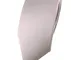 TigerTie - stretto cravatta di seta in raso - grigio argento monocromatico Uni - Cravatta...