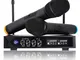 ROXTAK Microfono Karaoke Professionale, Senza Fili Bluetooth 4.1con 2 UHF Microfoni per Ka...