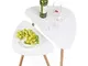 FRANKYSTAR Tavolino da caffè con Design Contemporaneo - Set Moderno 2 Tavoli da Salotto so...