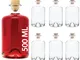 slkfactory, bottiglie di vetro vuote per vino, liquori, aceto, olio o da farmacia (500 ml)...